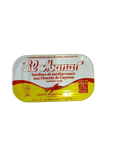 El Manar Kosher Sardines with Cayenne Pepper 125g