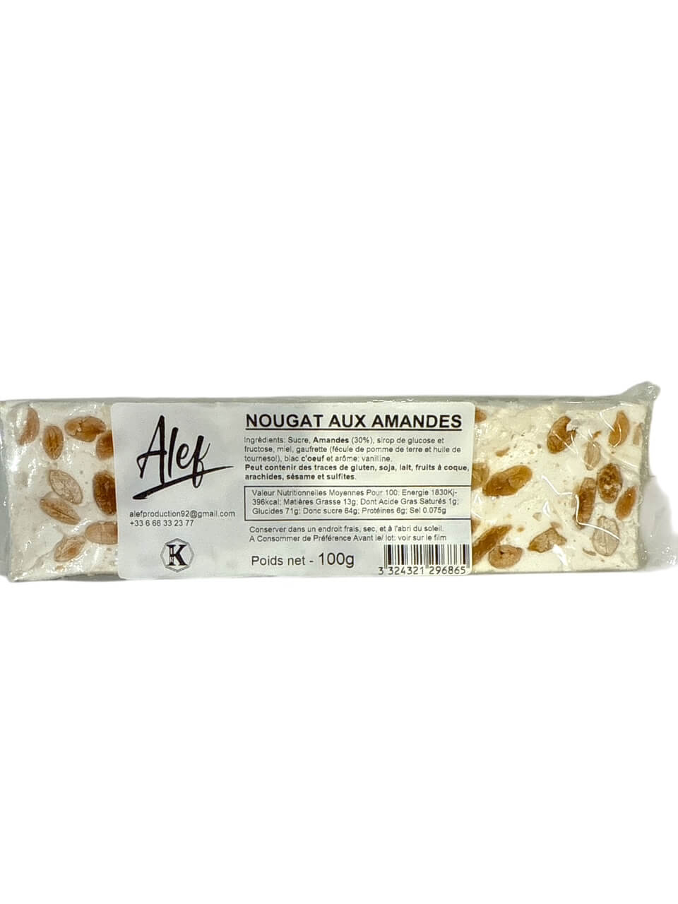 Kosher Almond Nougat 100g